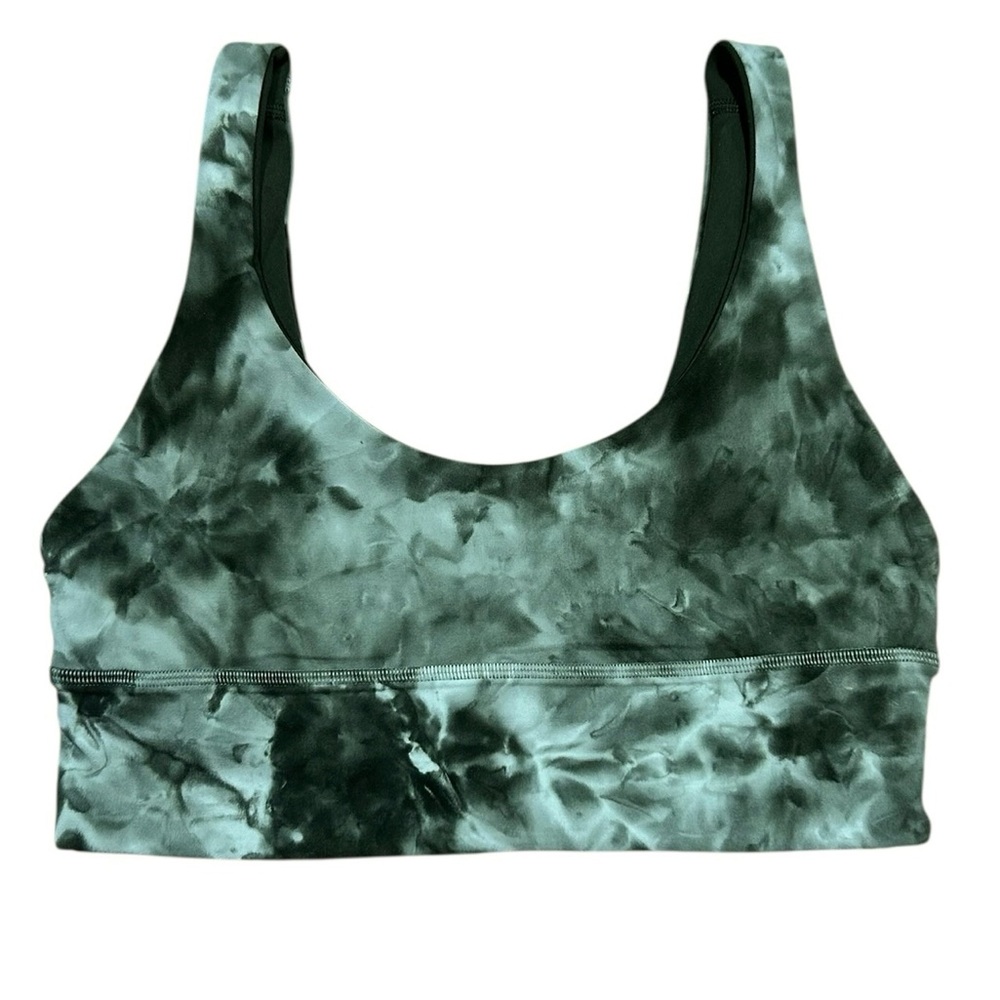 Lululemon Sz 8 Align Reversible Bra *Light Support A/B Cup Diamond Dye Green Gym - Picture 4 of 8